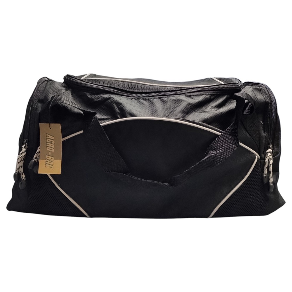 Acro-Bag Duffle Bag Mens Black‎ Gray Detachable Strap Classic Sports Gym Travel